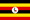 De nationale vlag van Uganda.